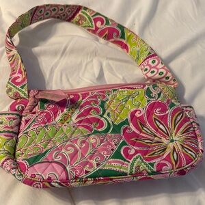 Vera Bradley Pink and Green Floral Shoulder Bag
